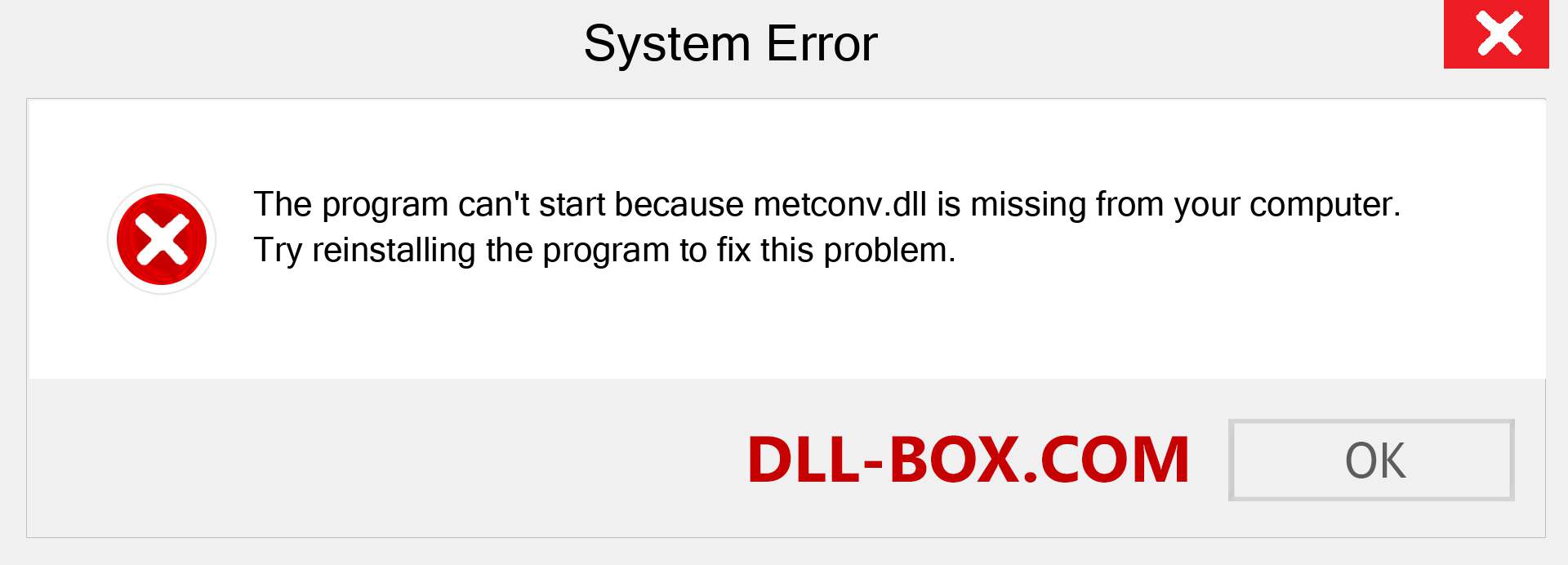  metconv.dll file is missing?. Download for Windows 7, 8, 10 - Fix  metconv dll Missing Error on Windows, photos, images